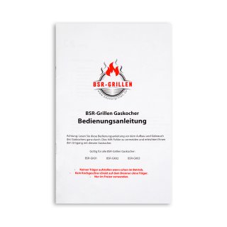 BSR-Grillen Edelstahl-Propangaskocher 1-flammig mit Piezo-Zndung und Turboeffekt